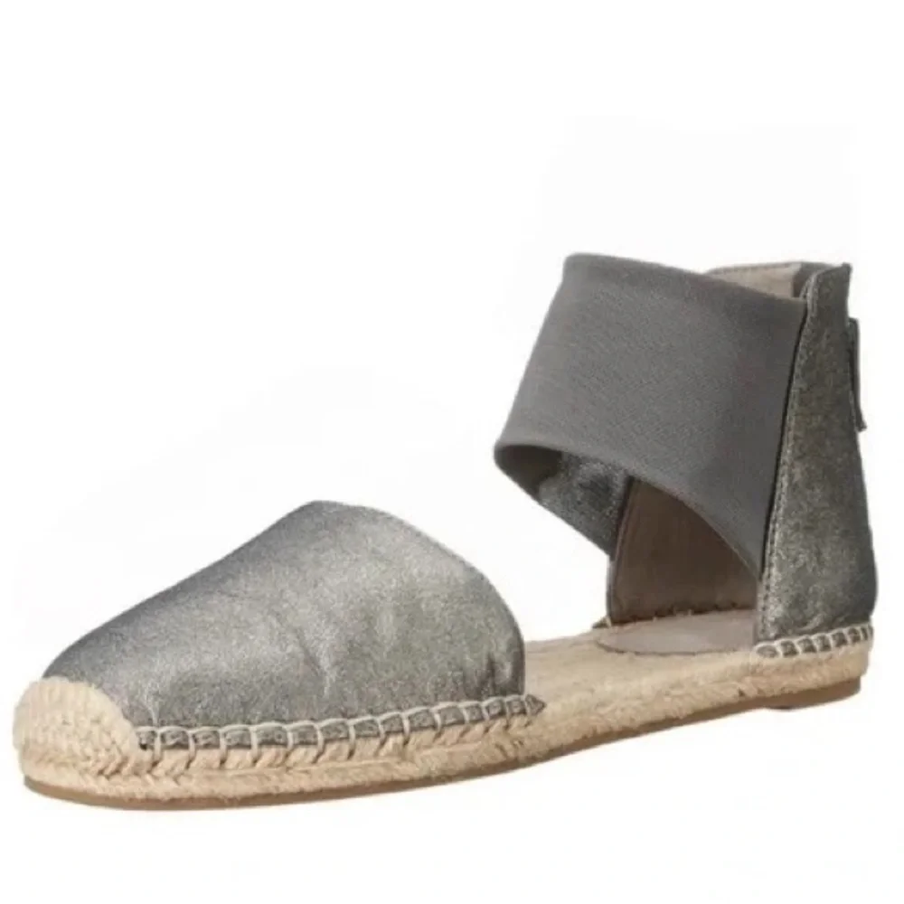 EILEEN FISHER Coy Skimmer Espadrille Flat in Gunmetal
